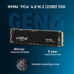 Crucial P3 Plus 500GB M.2 NVMe Gen4 Internal SSD