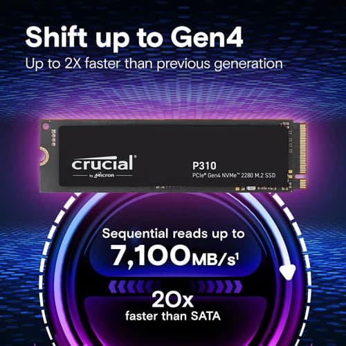 Crucial P310 500GB NVMe Gen4 SSD