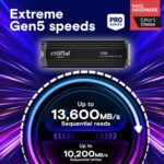Crucial T705 2TB NVMe Gen5 SSD with Heatsink
