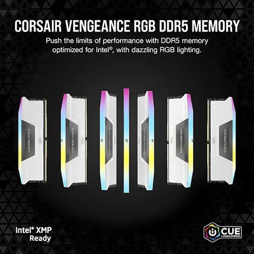 Corsair Vengeance RGB White 32GB (16GB x 2) 6000MHz DDR5 RAM